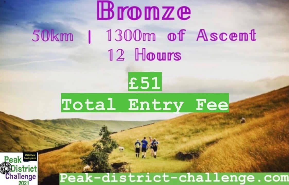 Register now for the Peak-District-Challenge.com 50km Bronze Challenge for only £51 in total, wit...