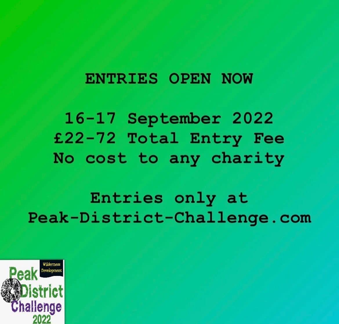 Peak-District-Challenge.com registrations are open with total entry fees of £22-72. 

Book with W...