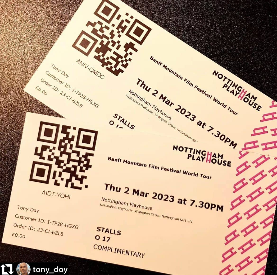 Repost from @tony_doy 

Tony enjoyed the Banff Film Festival World Tour - you can too this Friday...